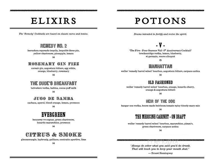 Menu page 2