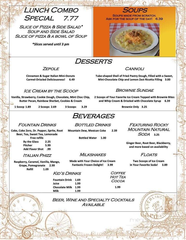 Menu page 2