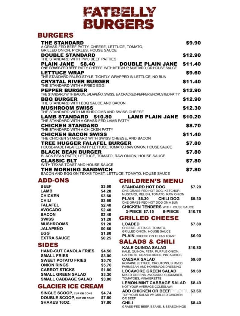 Menu page 1