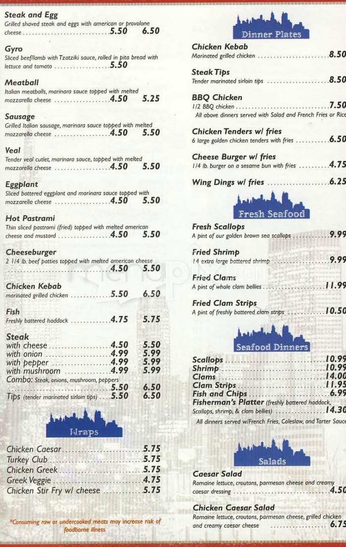 Menu page 3