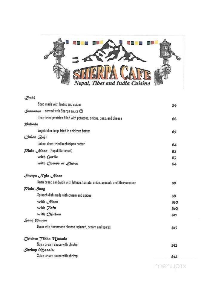 Menu page 1