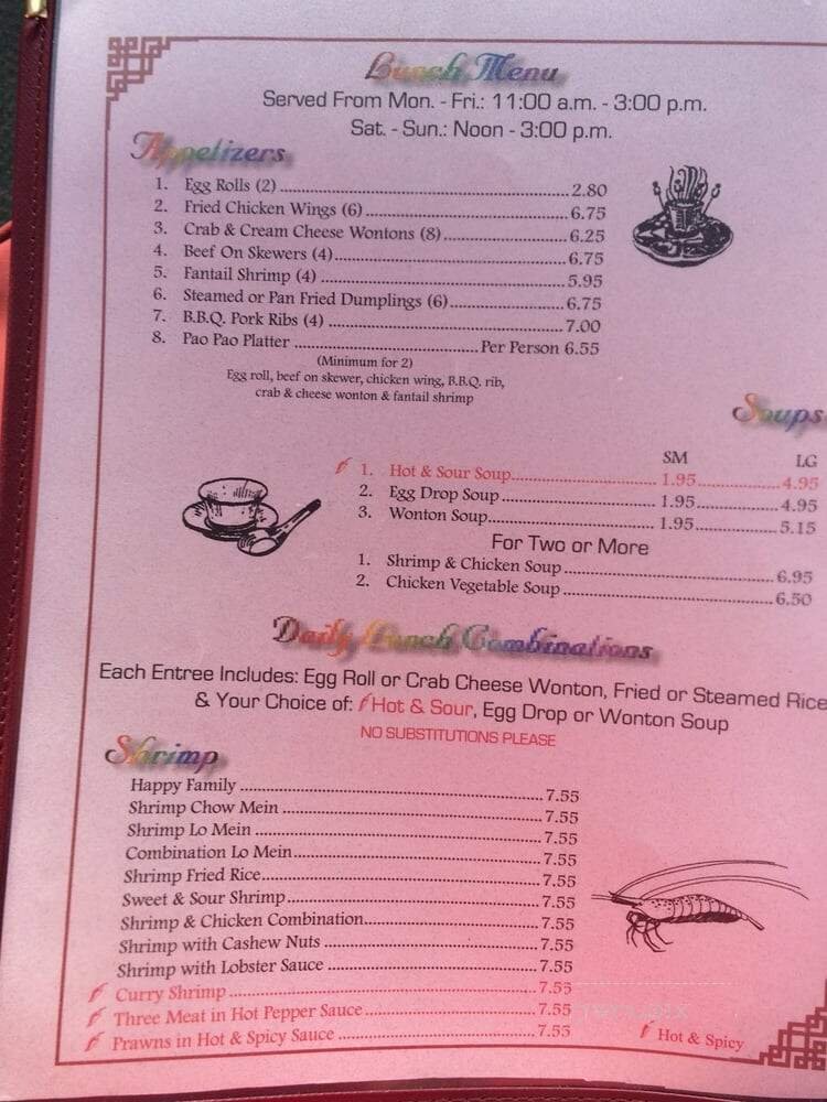 Menu page 1