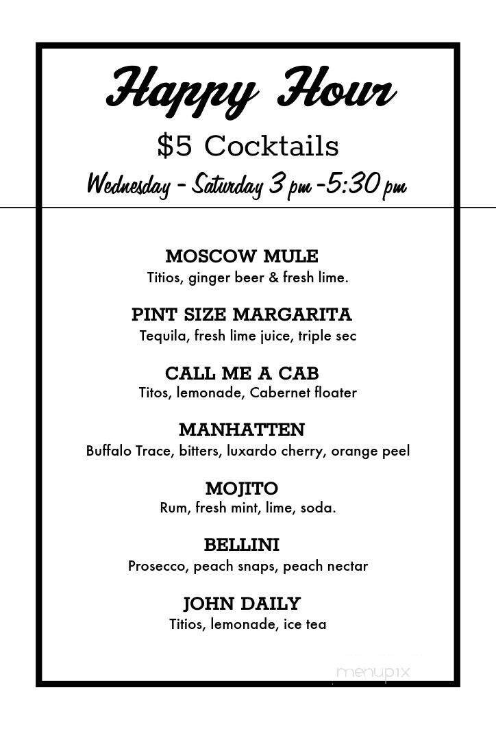 Menu page 1