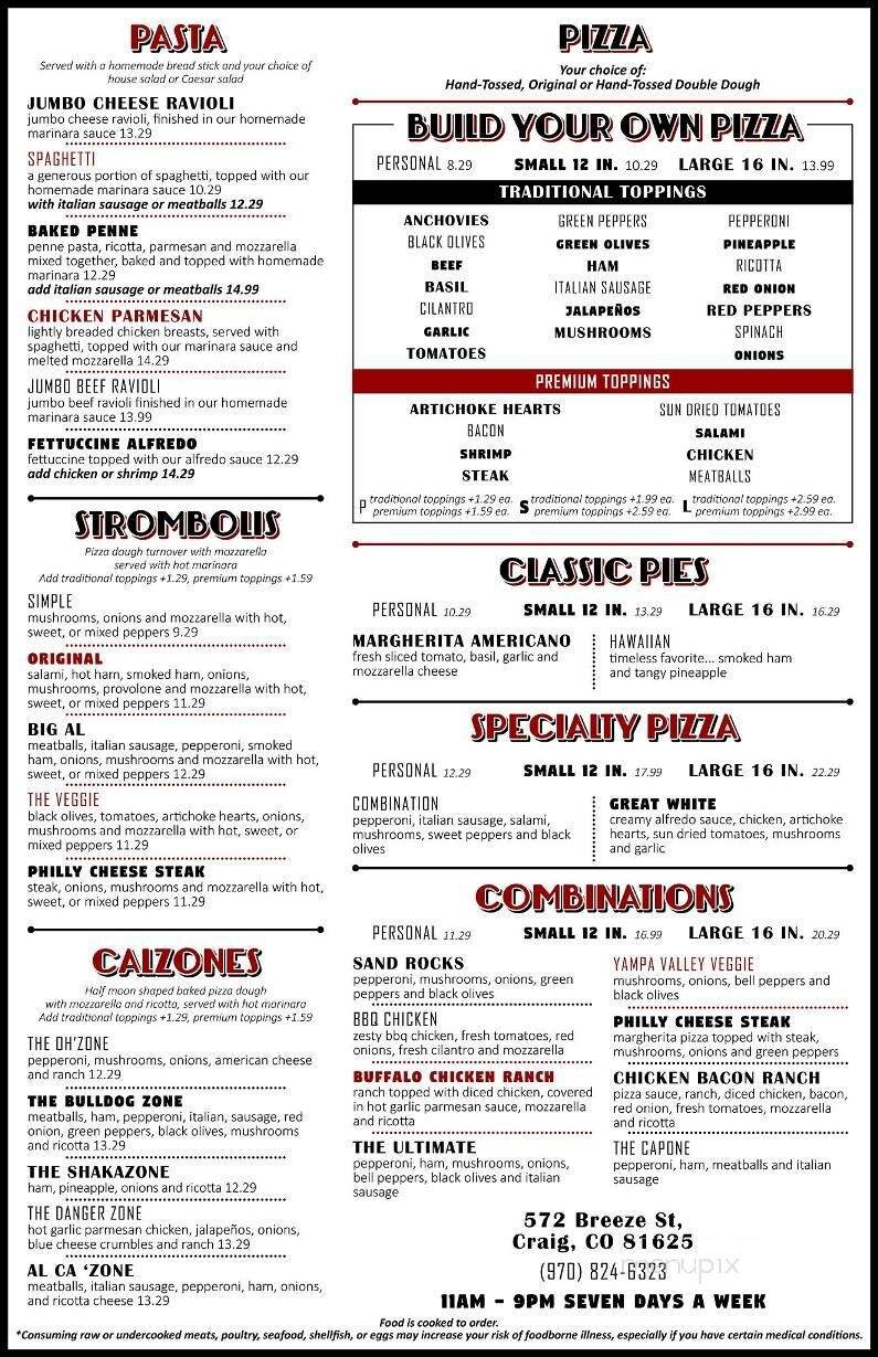 Menu page 2