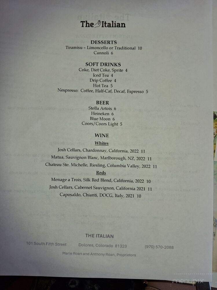 Menu page 2