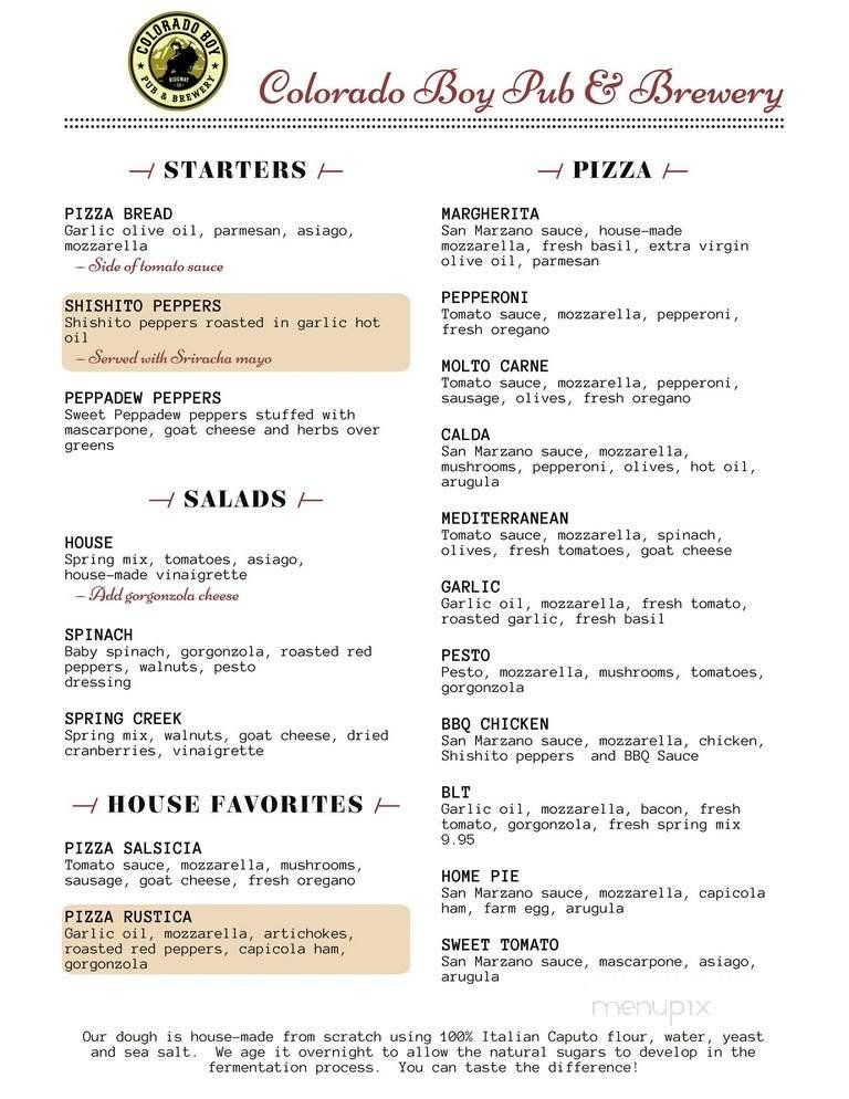 Menu page 1