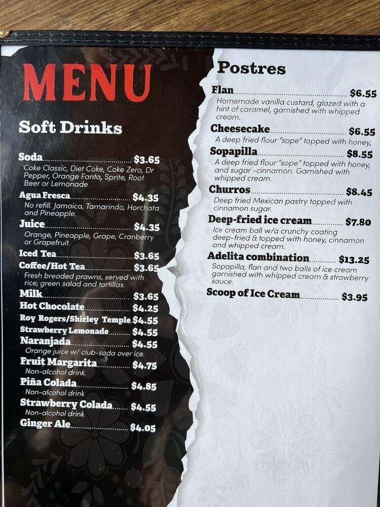 Menu page 1