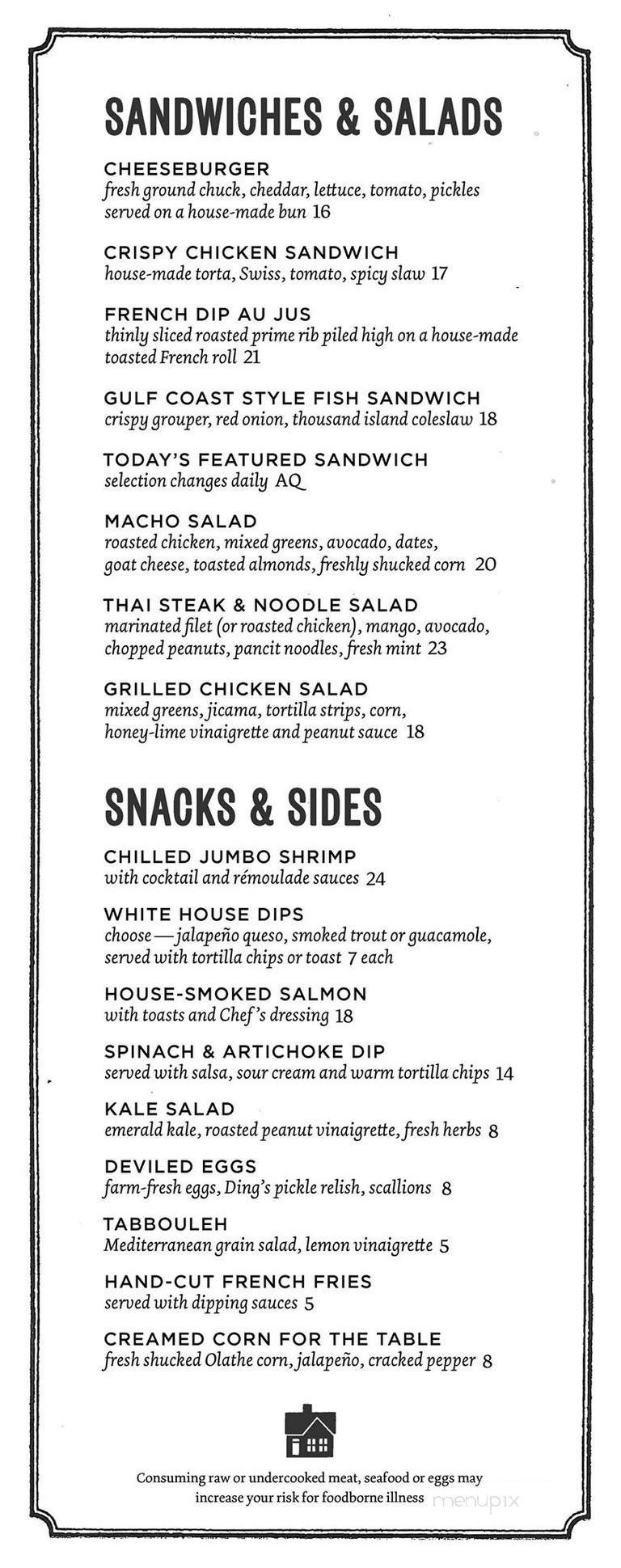 Menu page 1