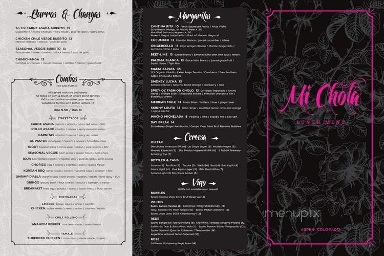Menu page 1