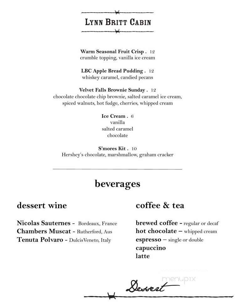 Menu page 2