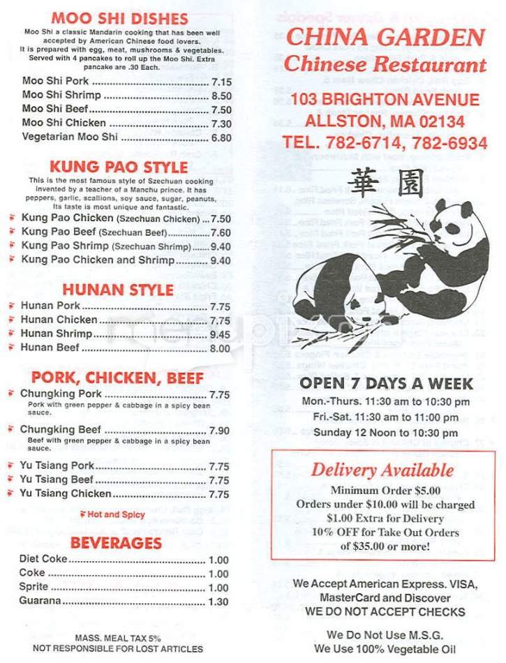 Menu page 1