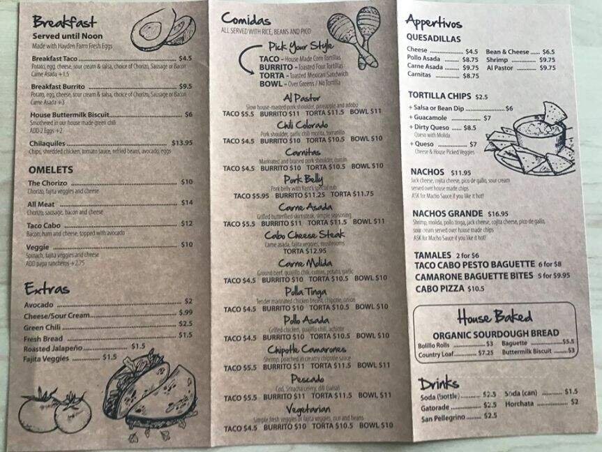 Menu page 1
