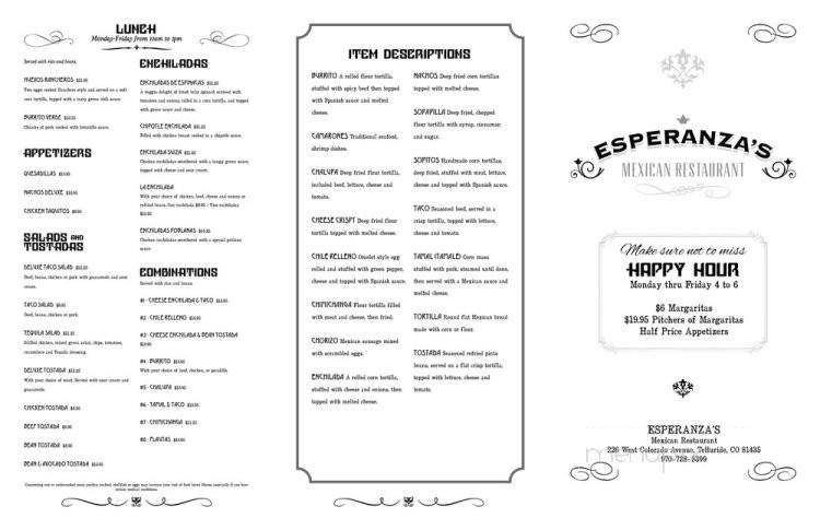 Menu page 2