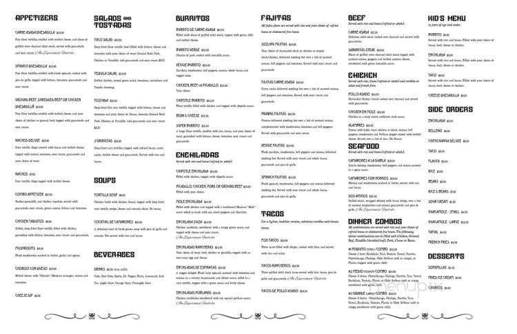 Menu page 3