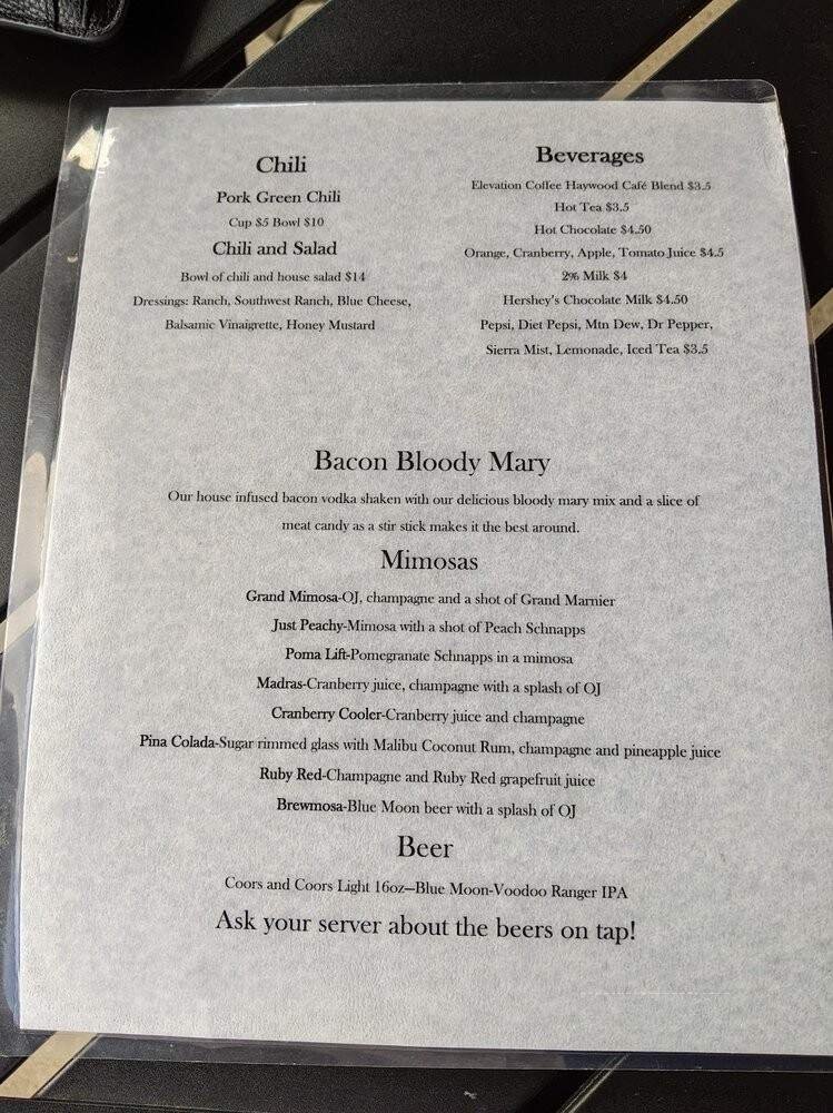 Menu page 1