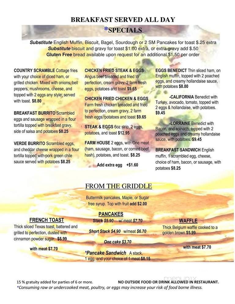Menu page 1
