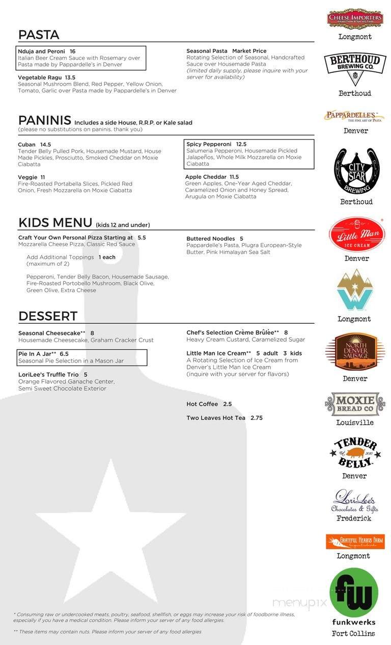 Menu page 1
