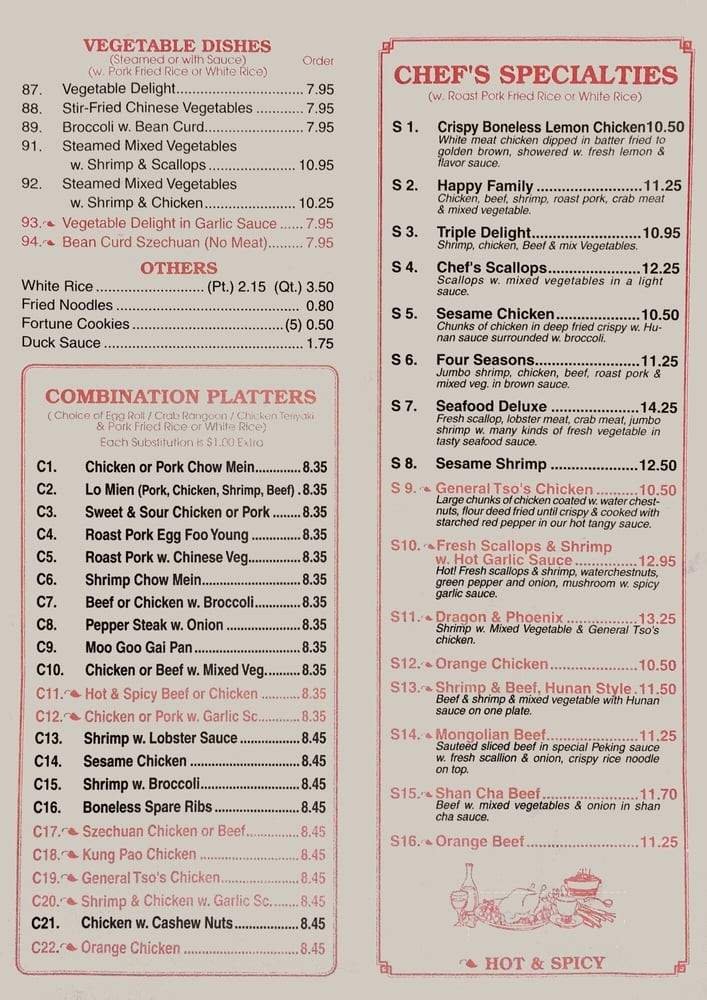 Menu page 1
