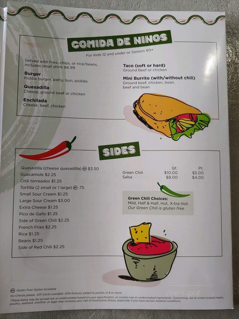 Menu page 1