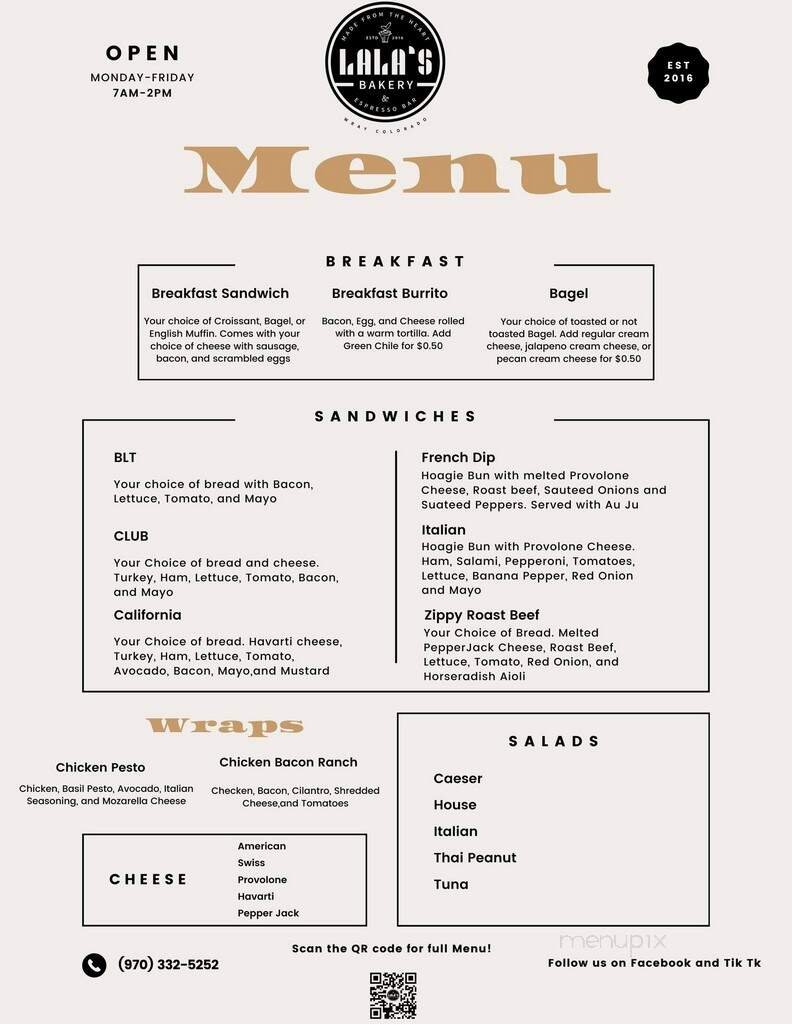 Menu page 1