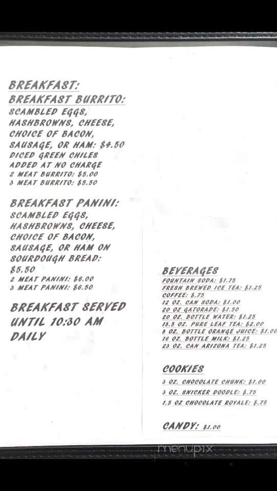 Menu page 1