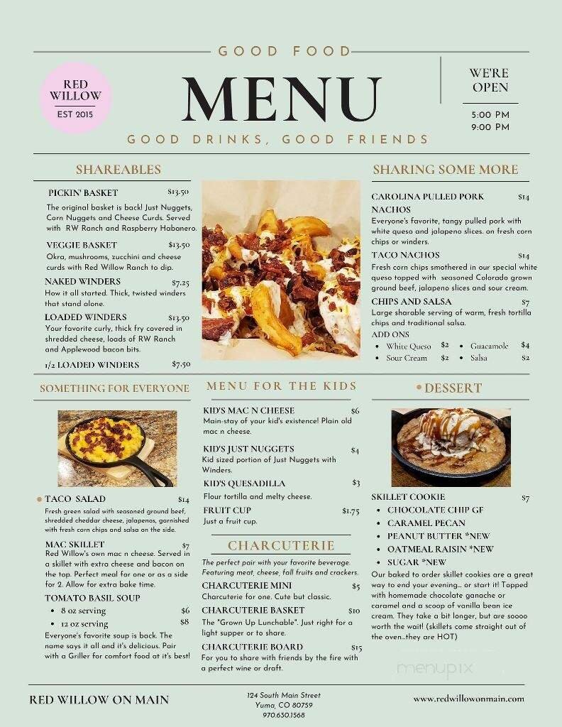 Menu page 1