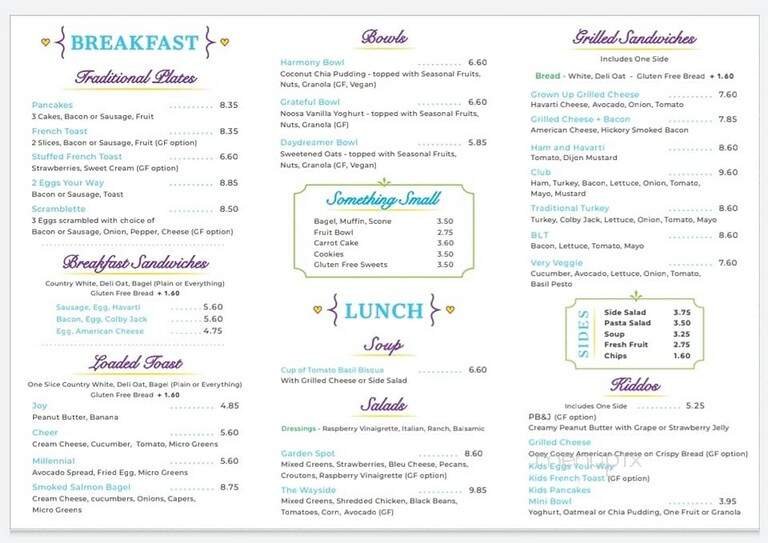 Menu page 1