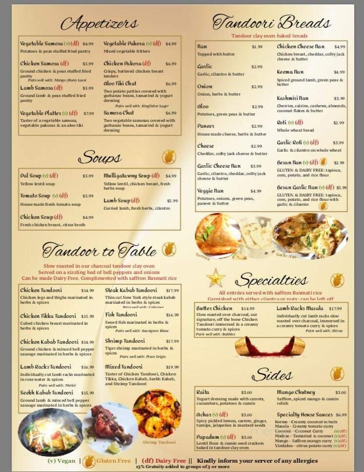 Menu page 1