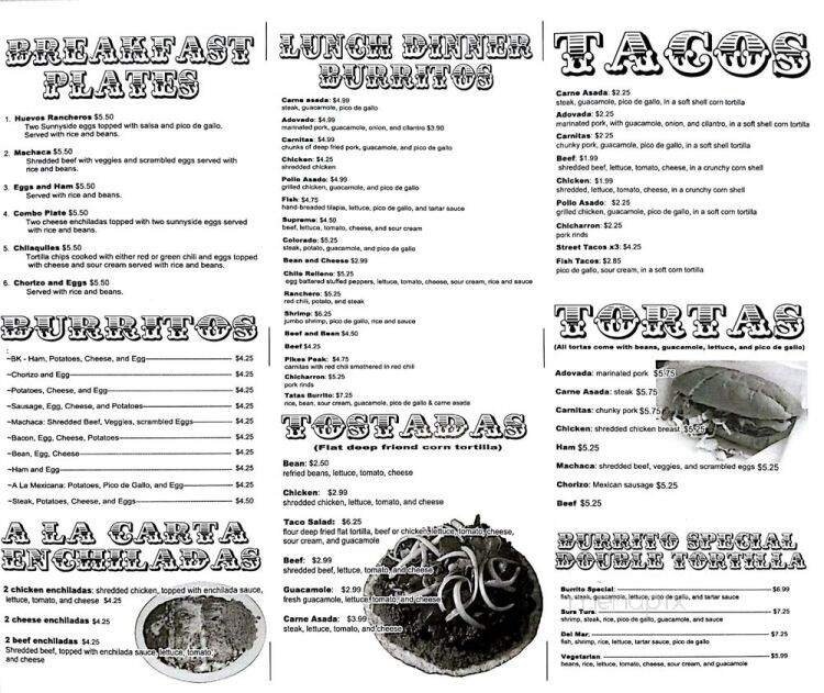 Menu page 1