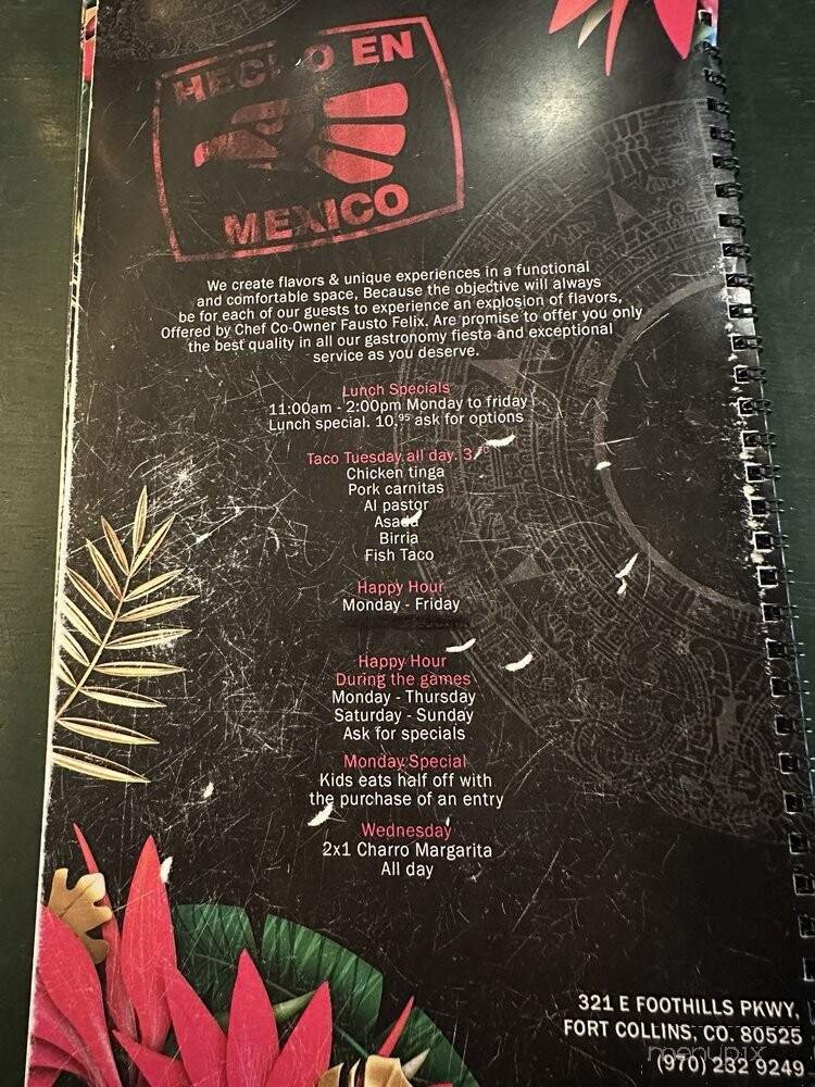 Menu page 1