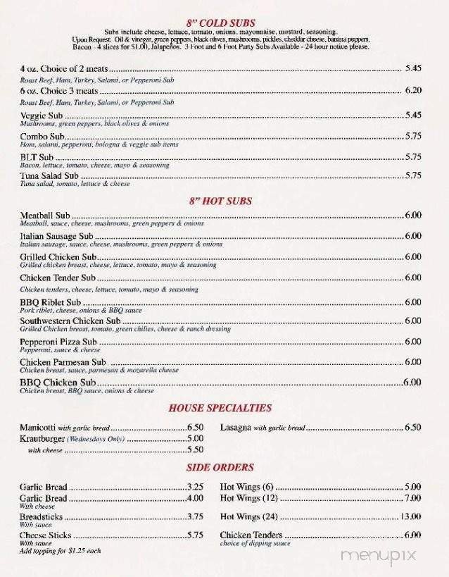 Menu page 3