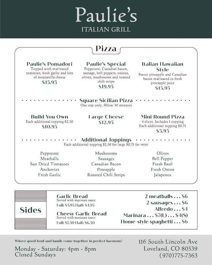 Menu page 3