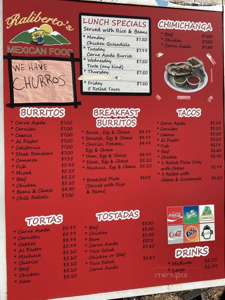 Menu page 1