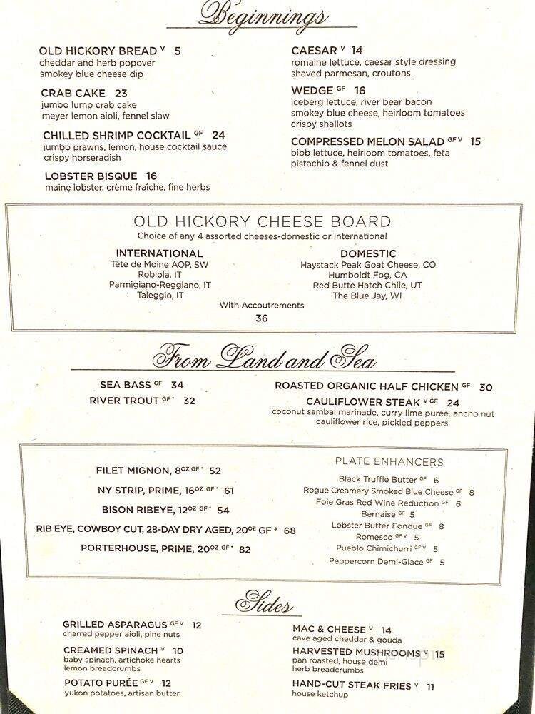 Menu page 1