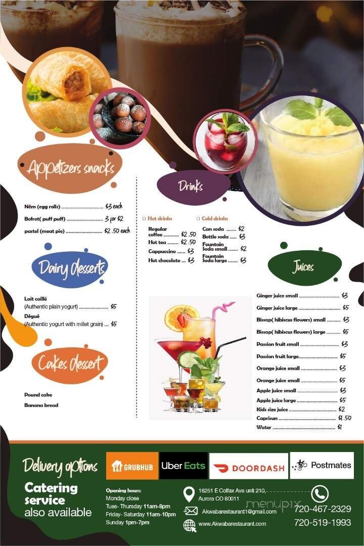 Menu page 2
