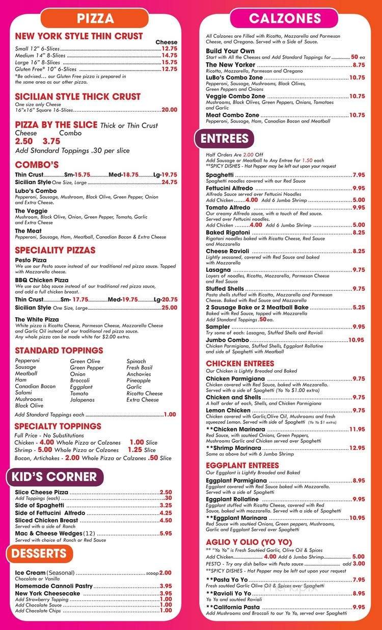 Menu page 2