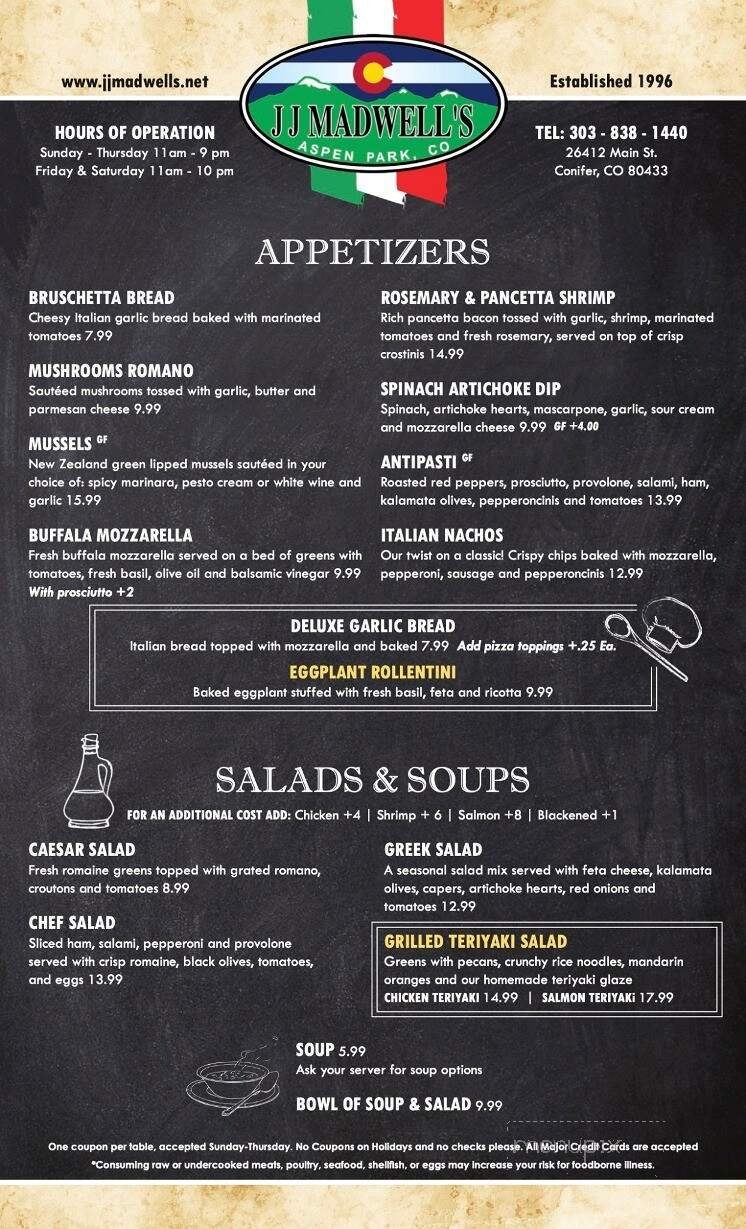 Menu page 1