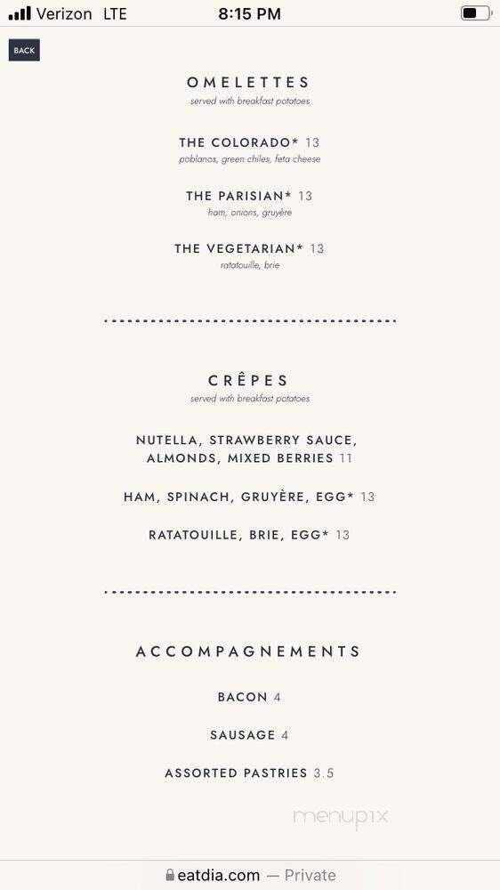 Menu page 5
