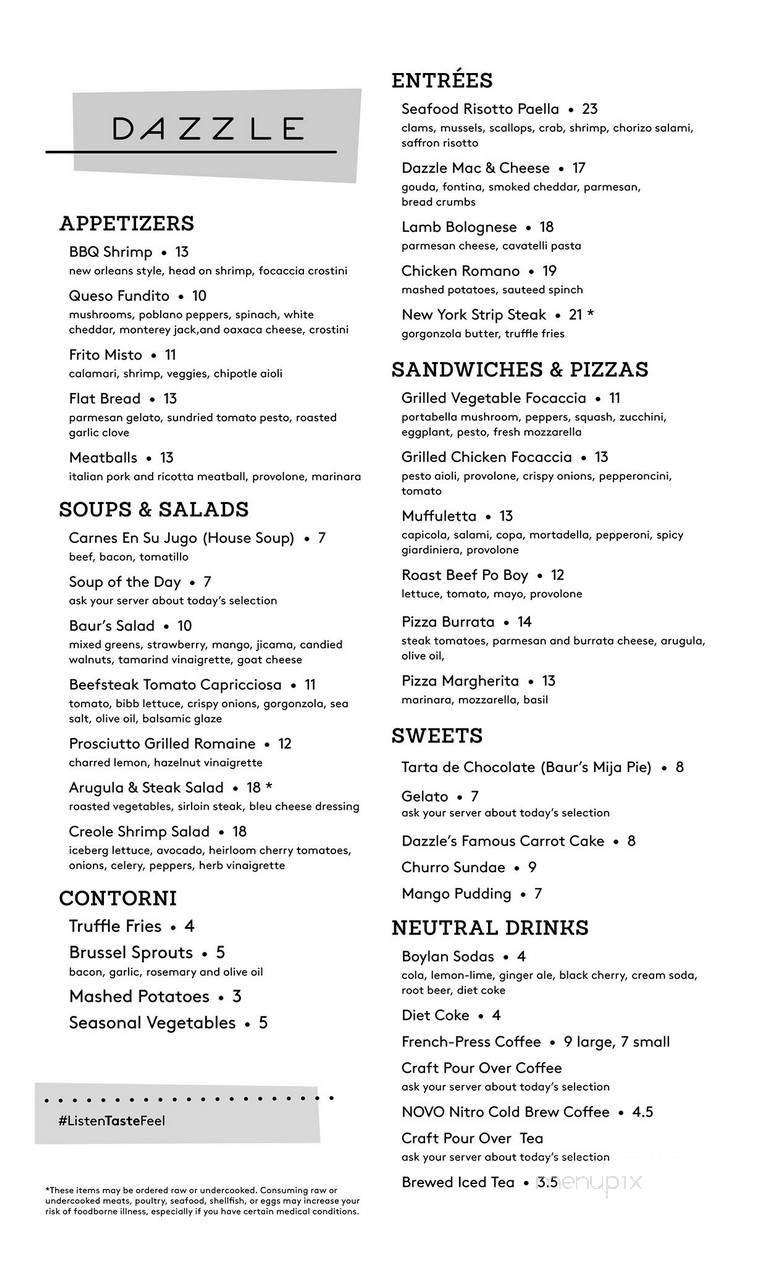 Menu page 1