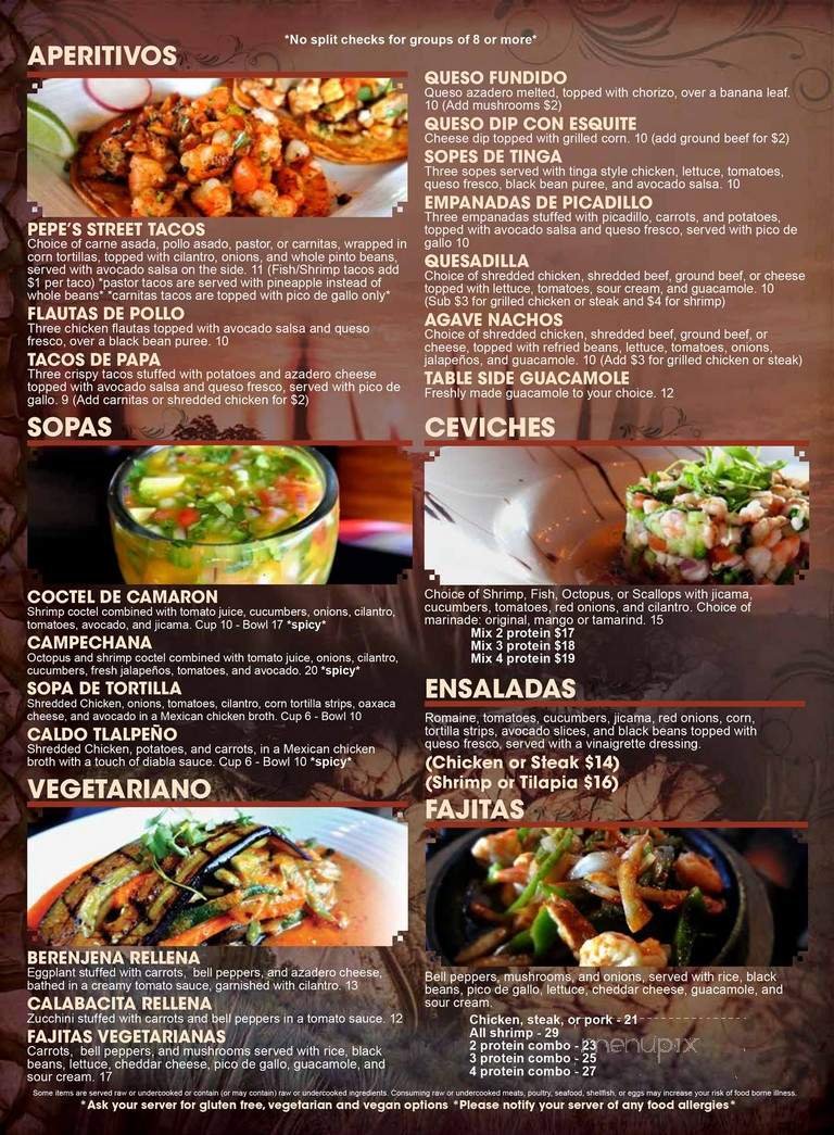 Menu page 1