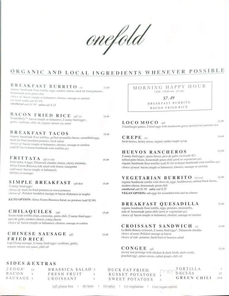 Menu page 1