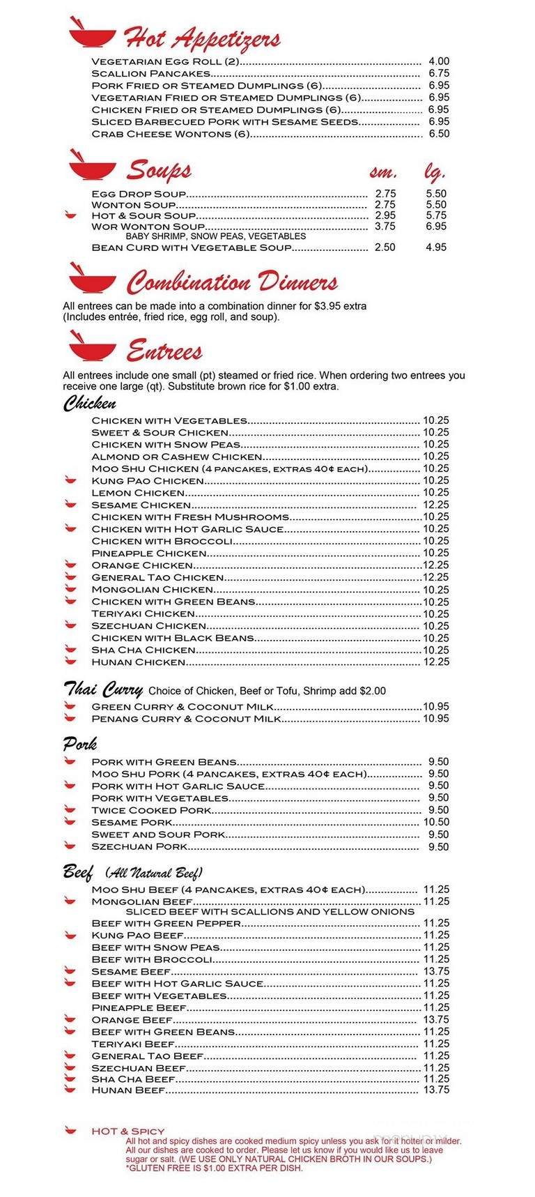 Menu page 1