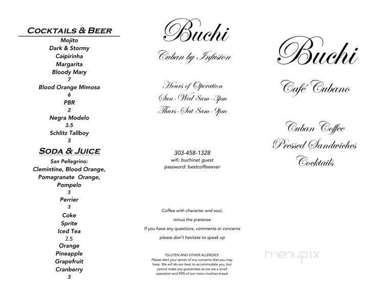 Menu page 1