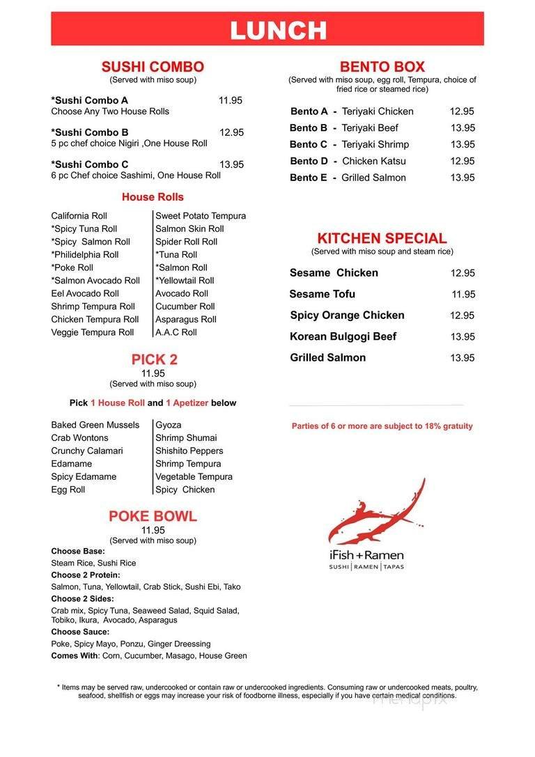 Menu page 1