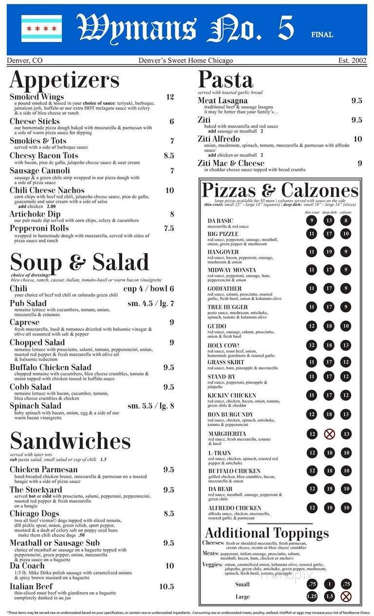 Menu page 1