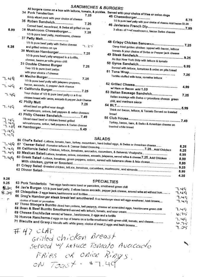 Menu page 4