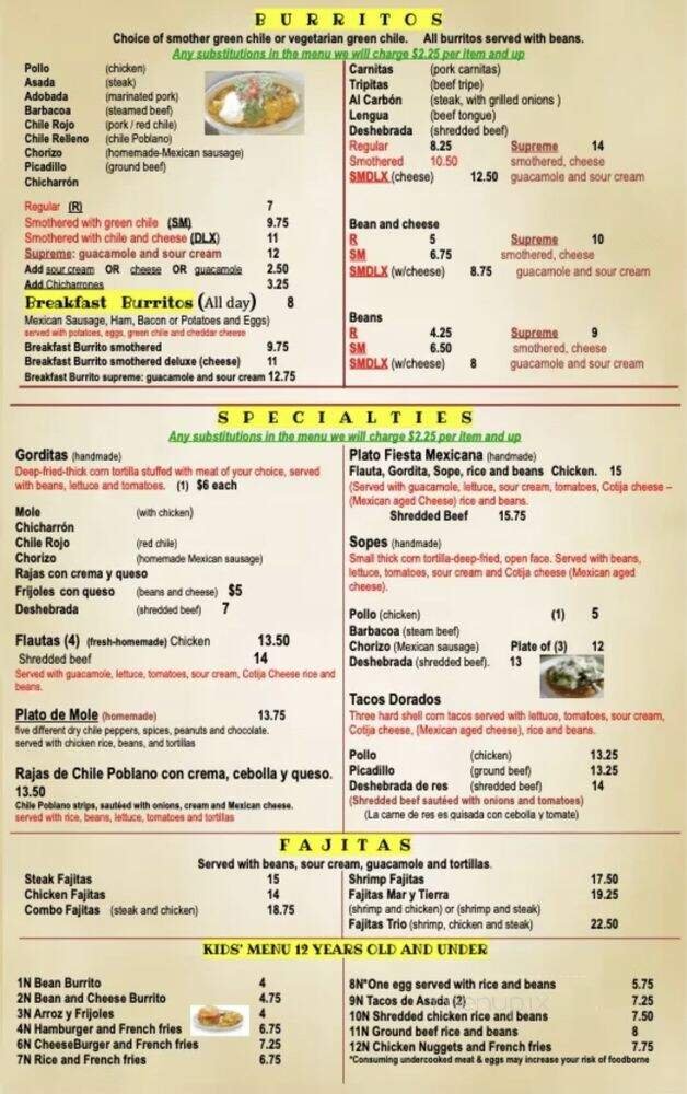 Menu page 2