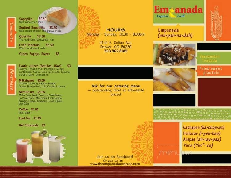 Menu page 1