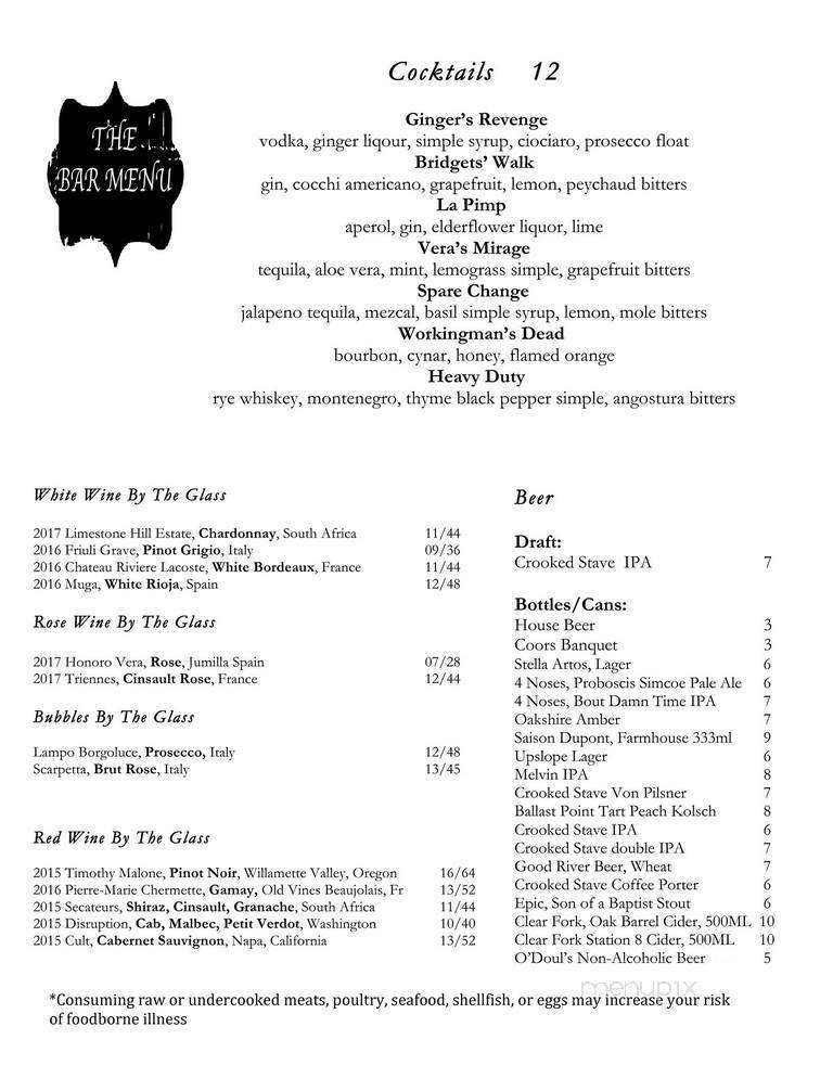 Menu page 1