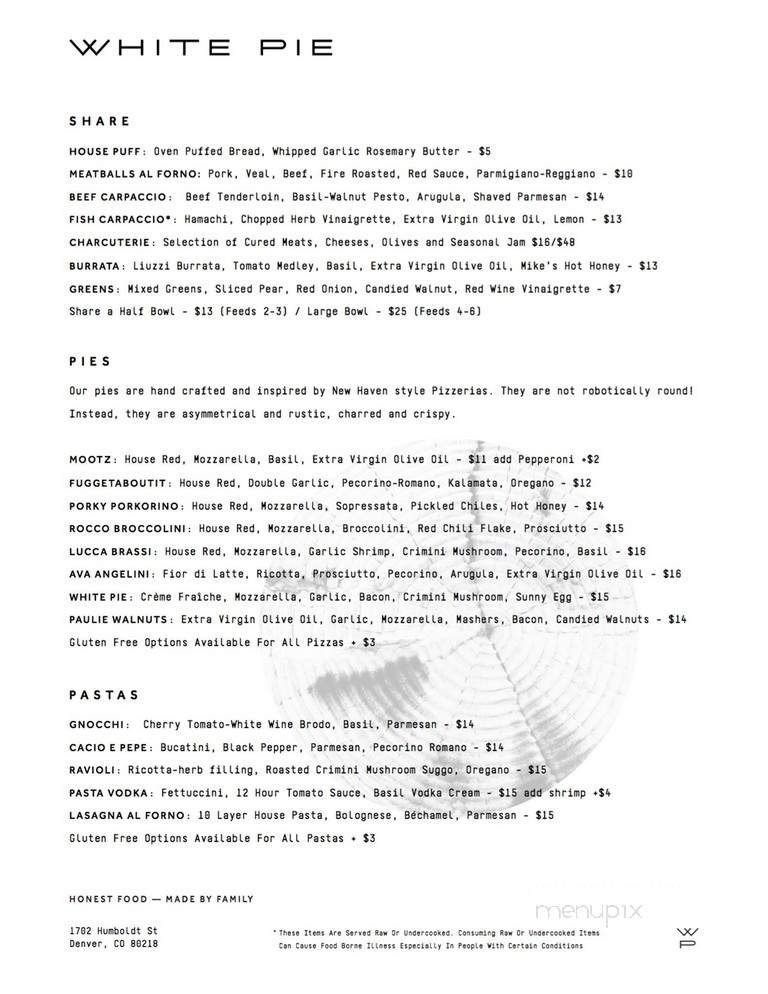 Menu page 1